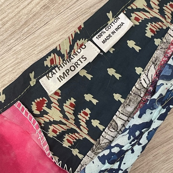 Kathmandu Imports Colorful Bohemian Patchwork Harem Jumpsuit Size OS NWT - Picture 10 of 13